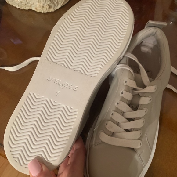 J/Slides Sand Leather Platform Sneaker - SIZE 6M - Picture 4 of 5